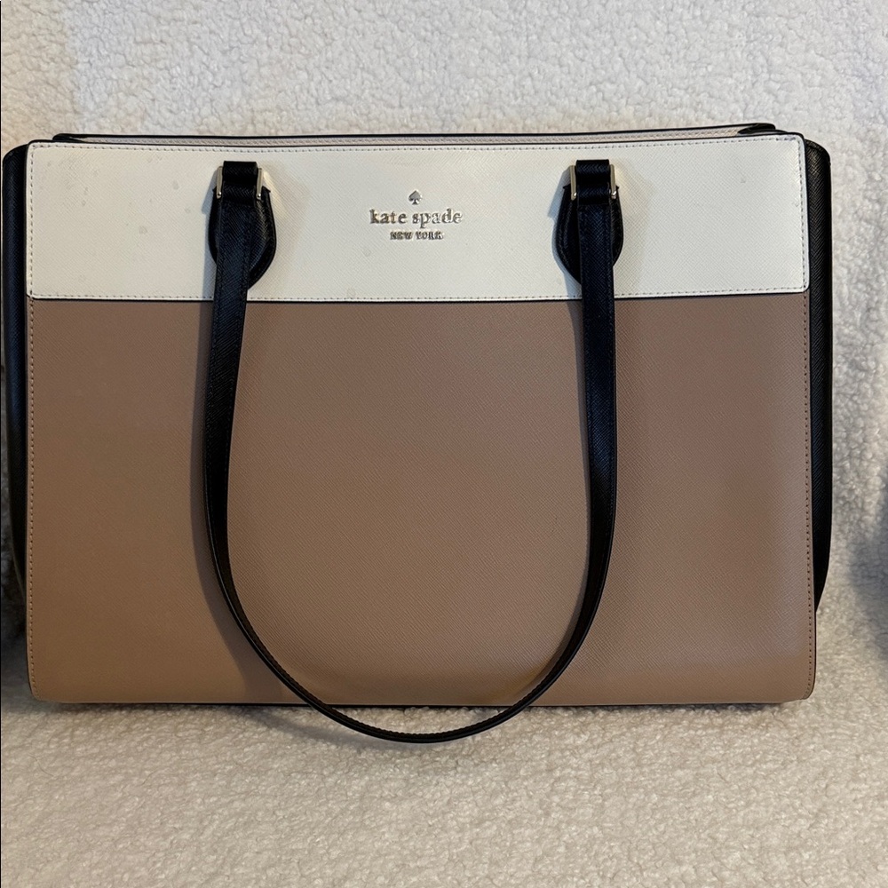 Kate Spade Cream and Tan Handbag
